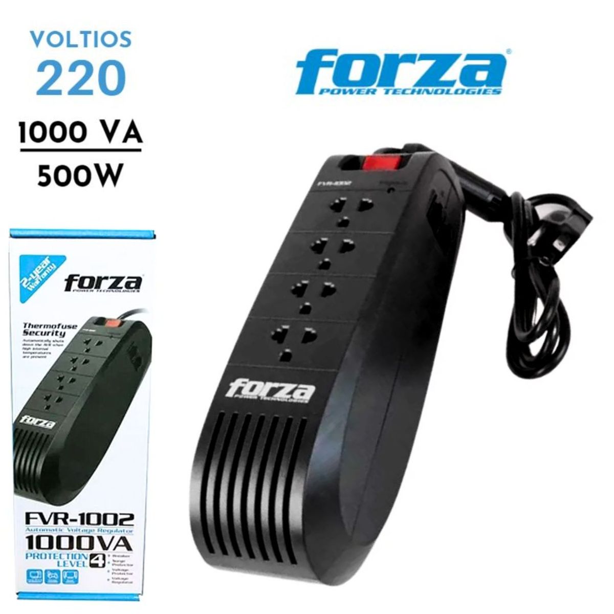 INSPIRA MARKET - Estabilizador Forza FVR-1002 500W 04