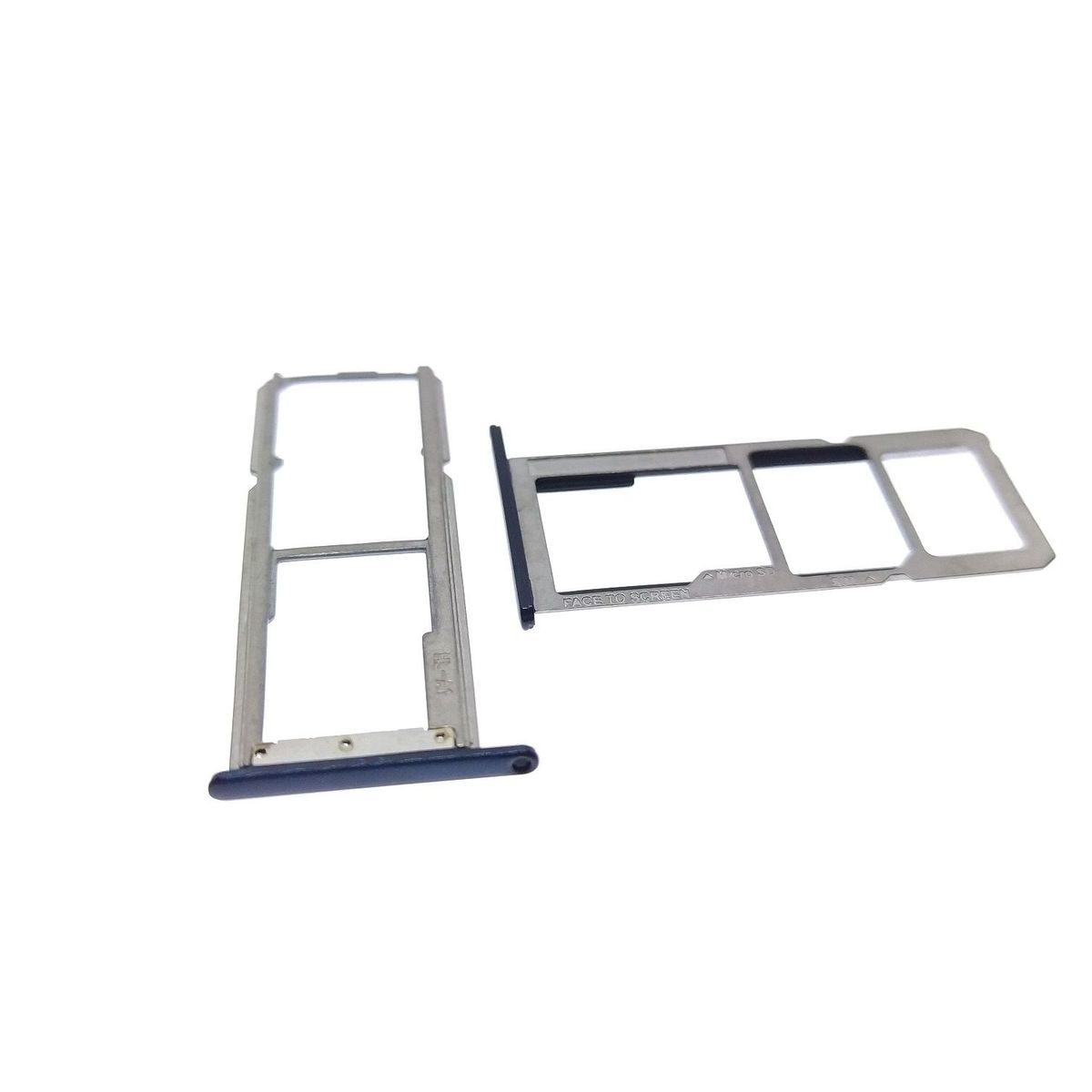 GENERICO - Repuesto Bandeja SIM Micro SD MOTO G6 PLAY - AZUL.