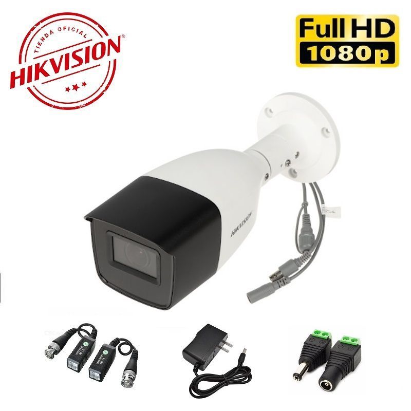 HIKVISION - Cámara Varifocal Exterior FULLHD IR 40M Hikvision con accesorios