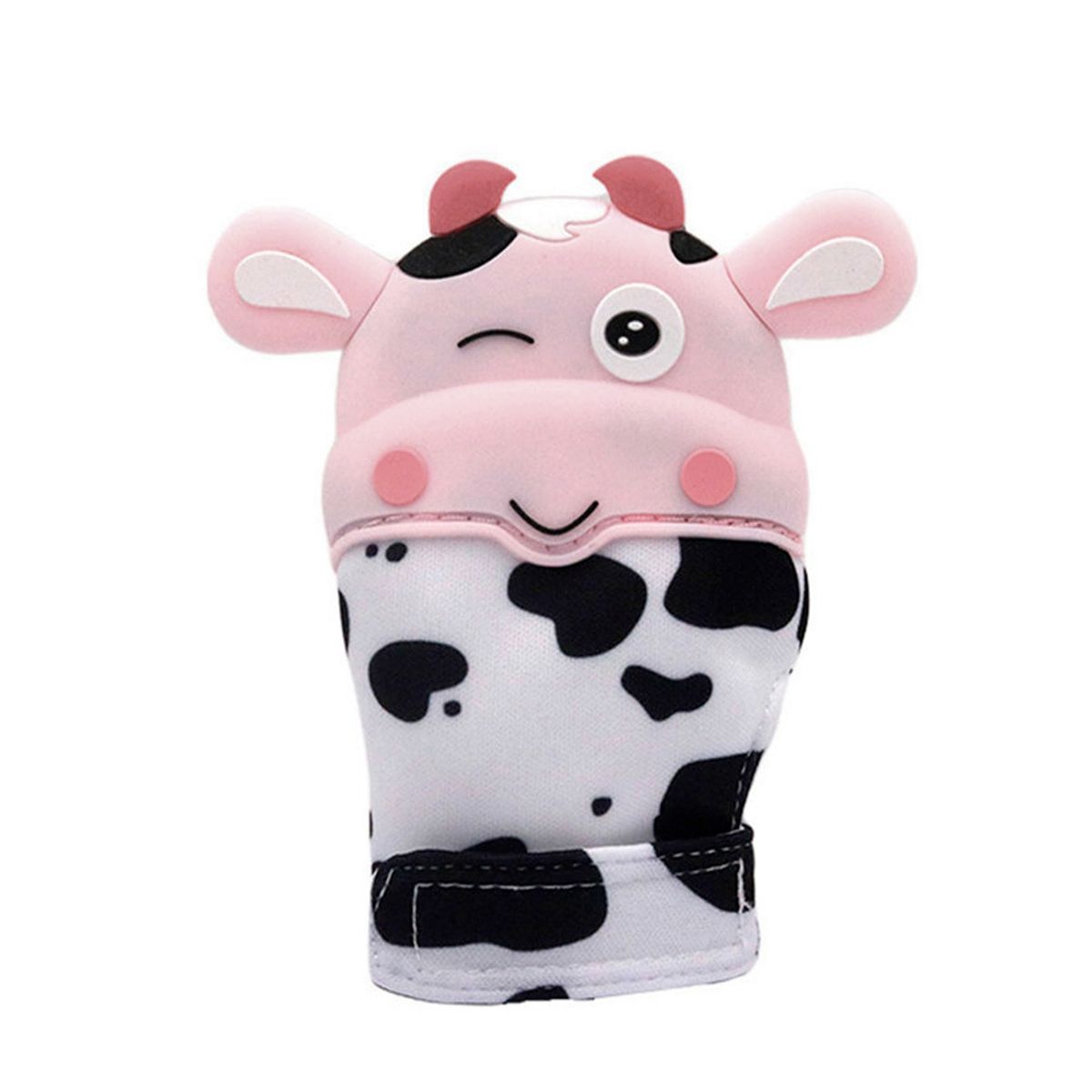 GENERICO - Guante mordedor vaquita rosado para bebe
