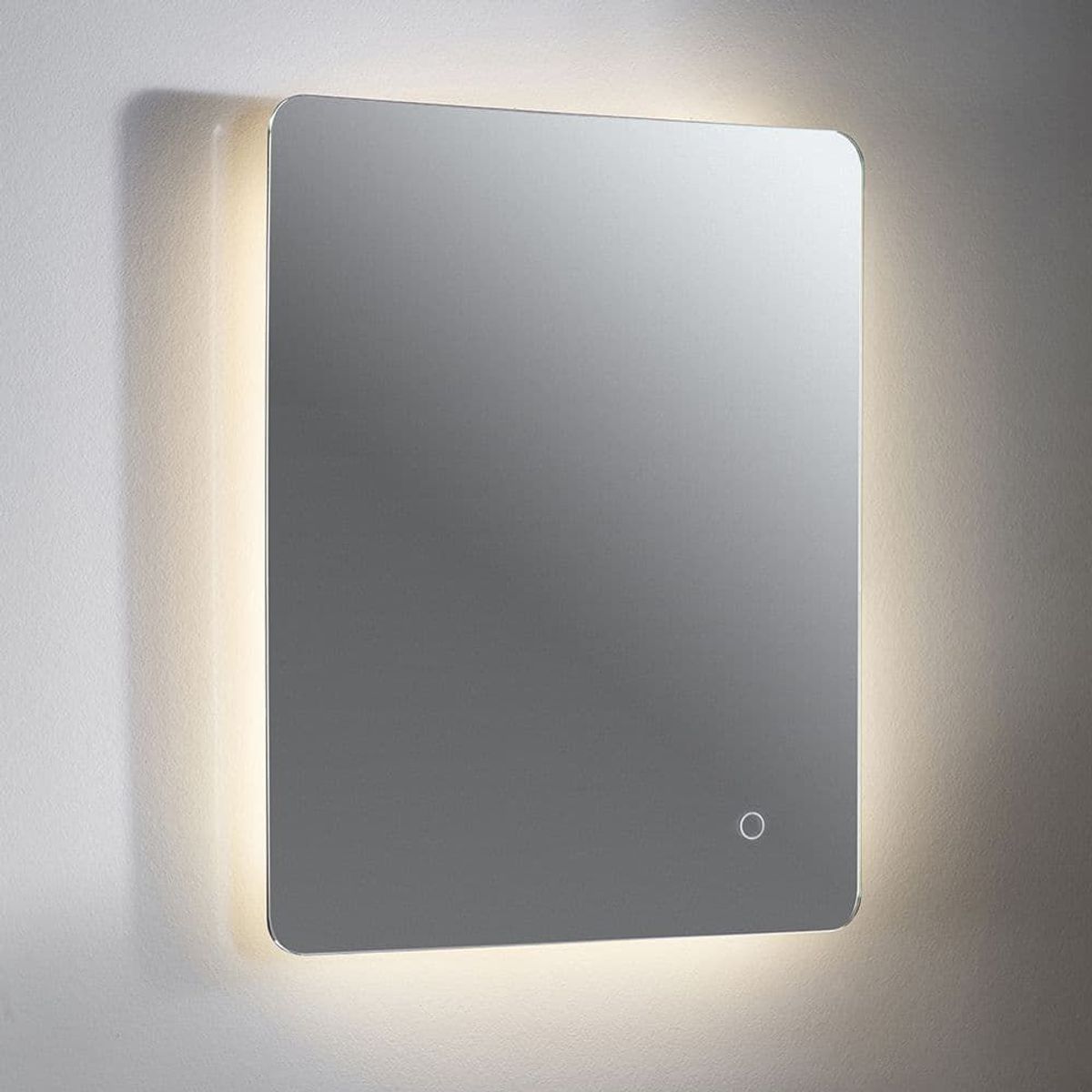 GENERICO - Espejo rectangular pulido luz led y sistema touch Vidrio Belga - 4mm
