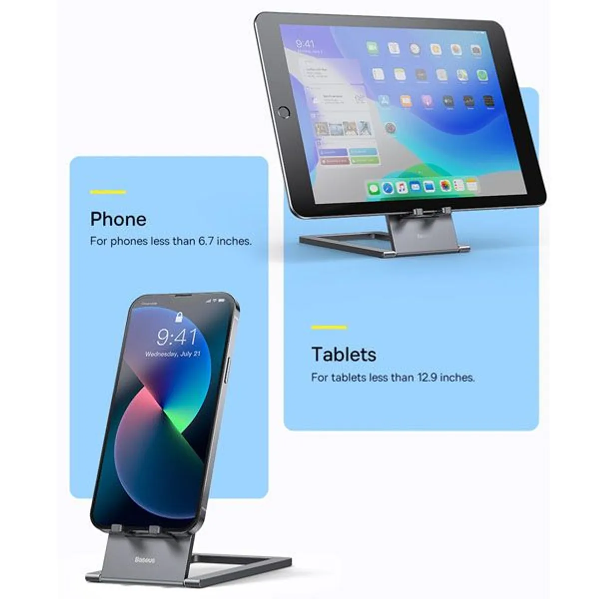 BASEUS - Soporte Baseus Ajustable Plegable Para Tablet iPad Pro Xiaomi iPhone