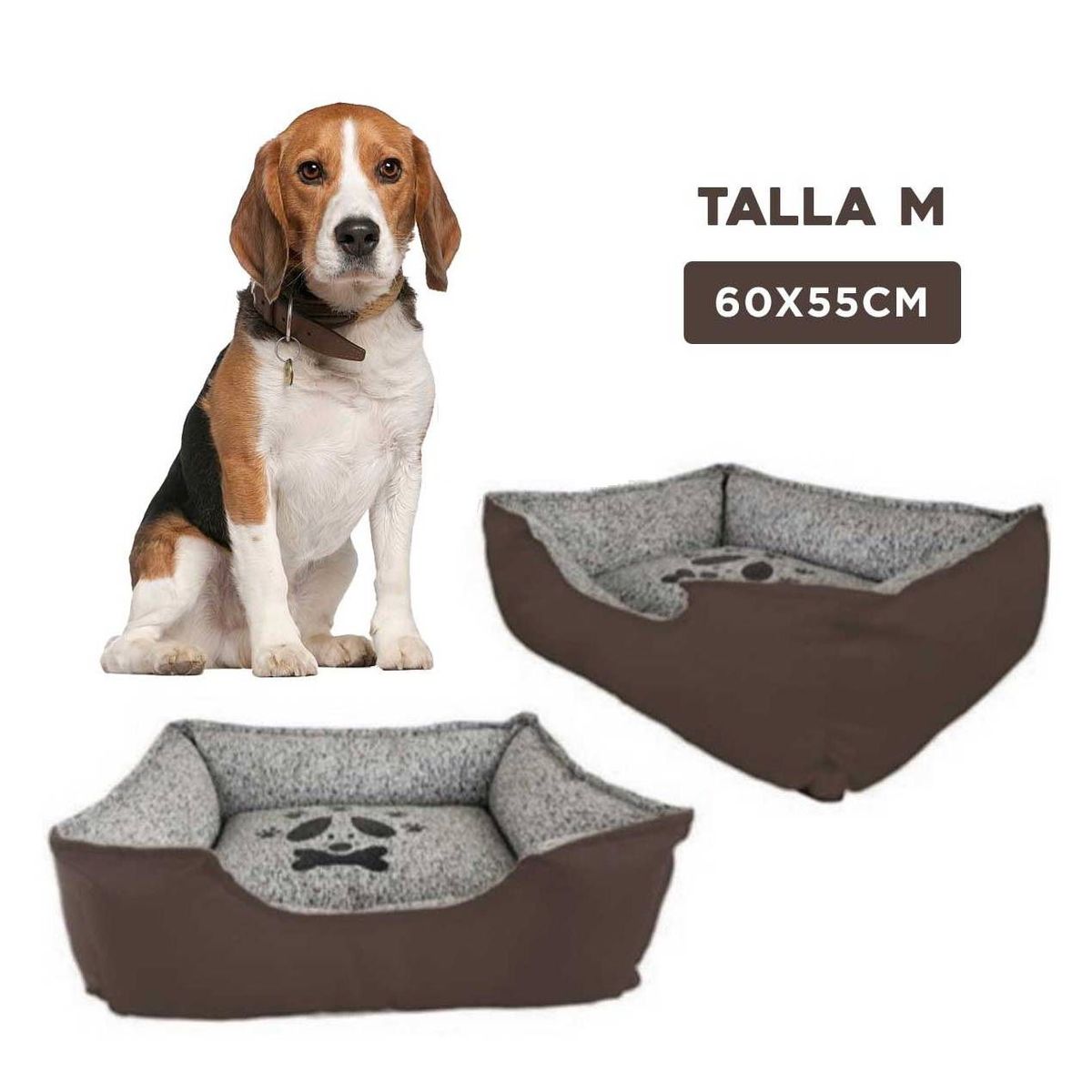 GENERICO - Colchoneta Rectangular Perro Azul Talla M