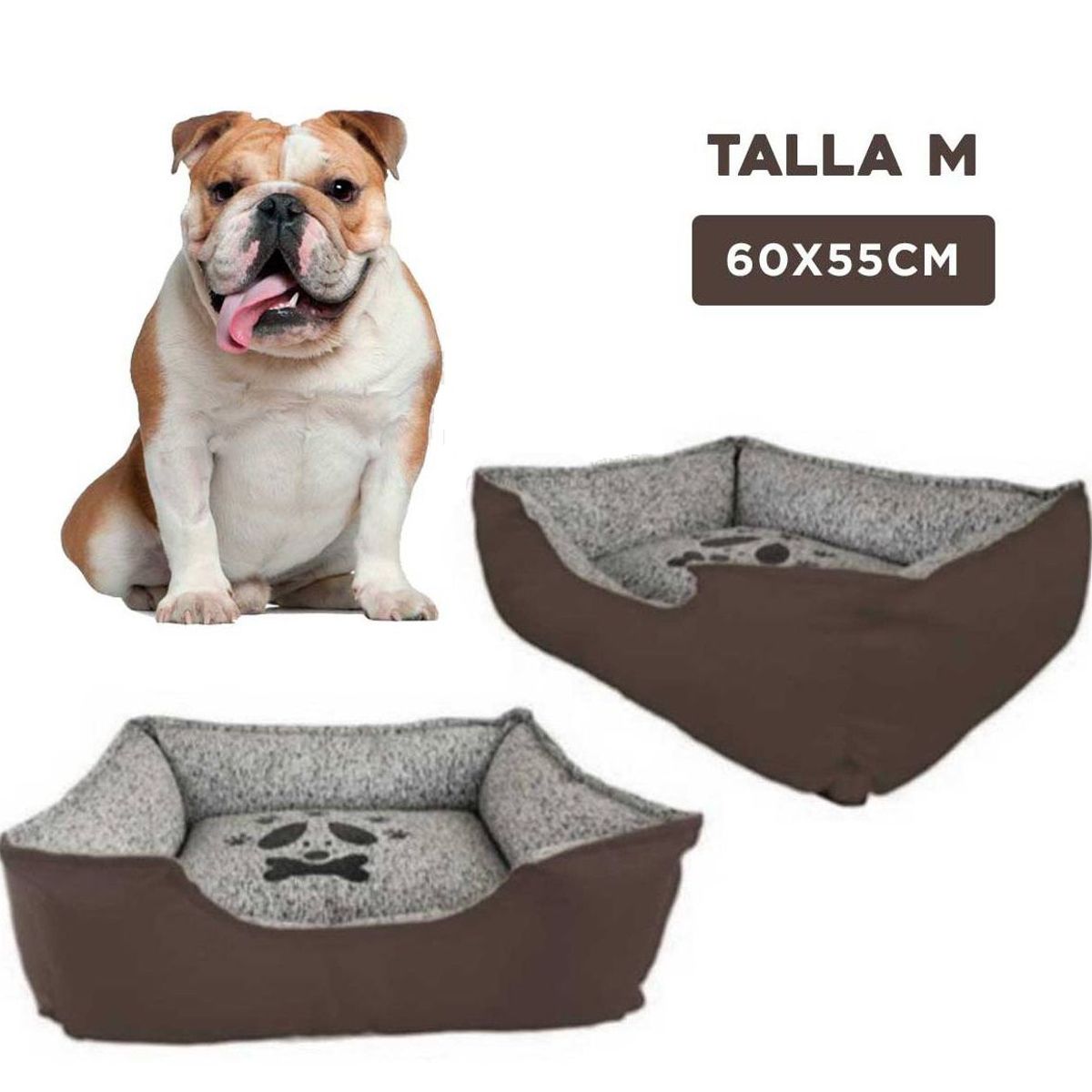 GENERICO - Cama para Gato Rectangular Marron Talla M