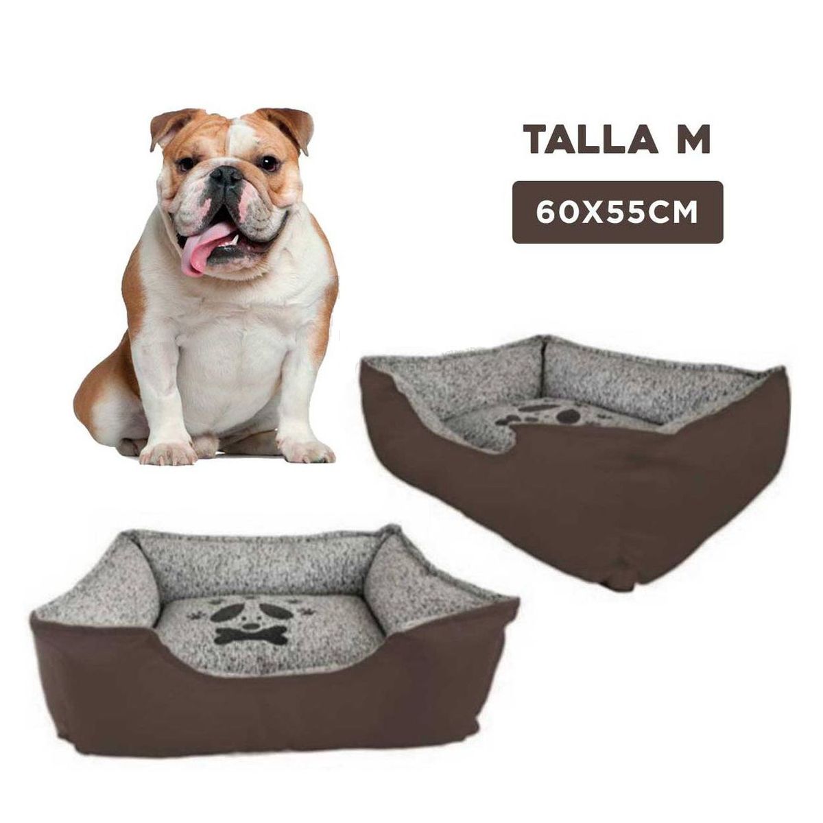 GENERICO - Cama para Gato Rectangular Marron Talla M