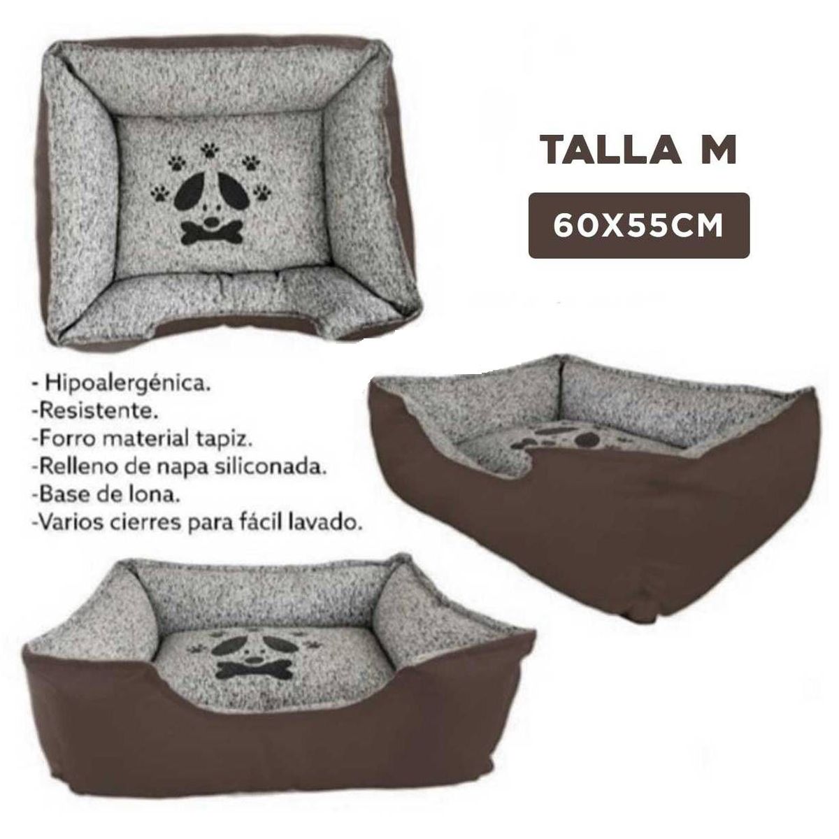 GENERICO - Cama para Gato Rectangular Marron Talla M