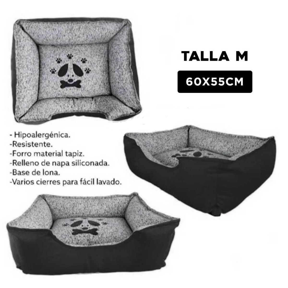 GENERICO - Cama Premium Negro Talla M
