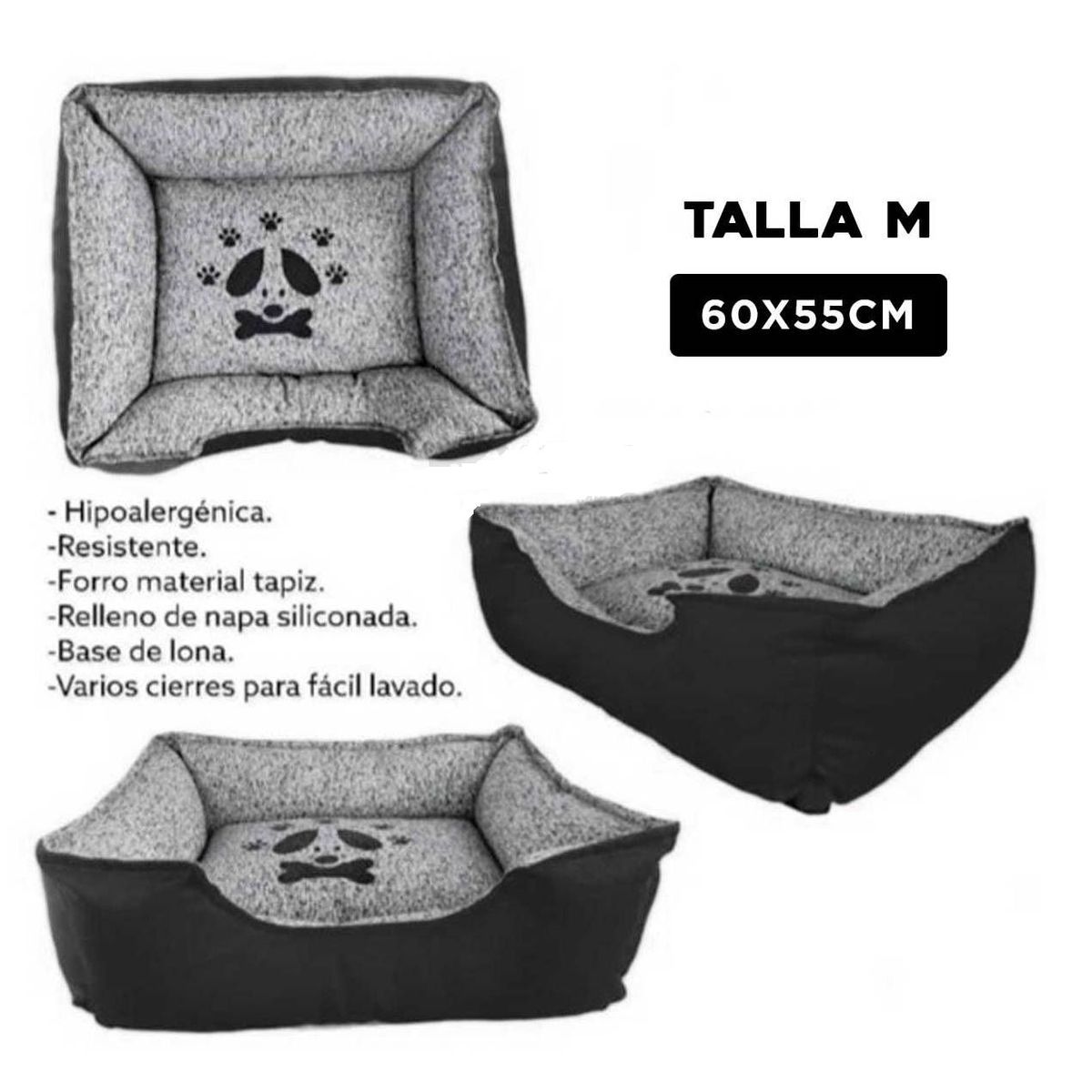 GENERICO - Cama Premium Negro Talla M