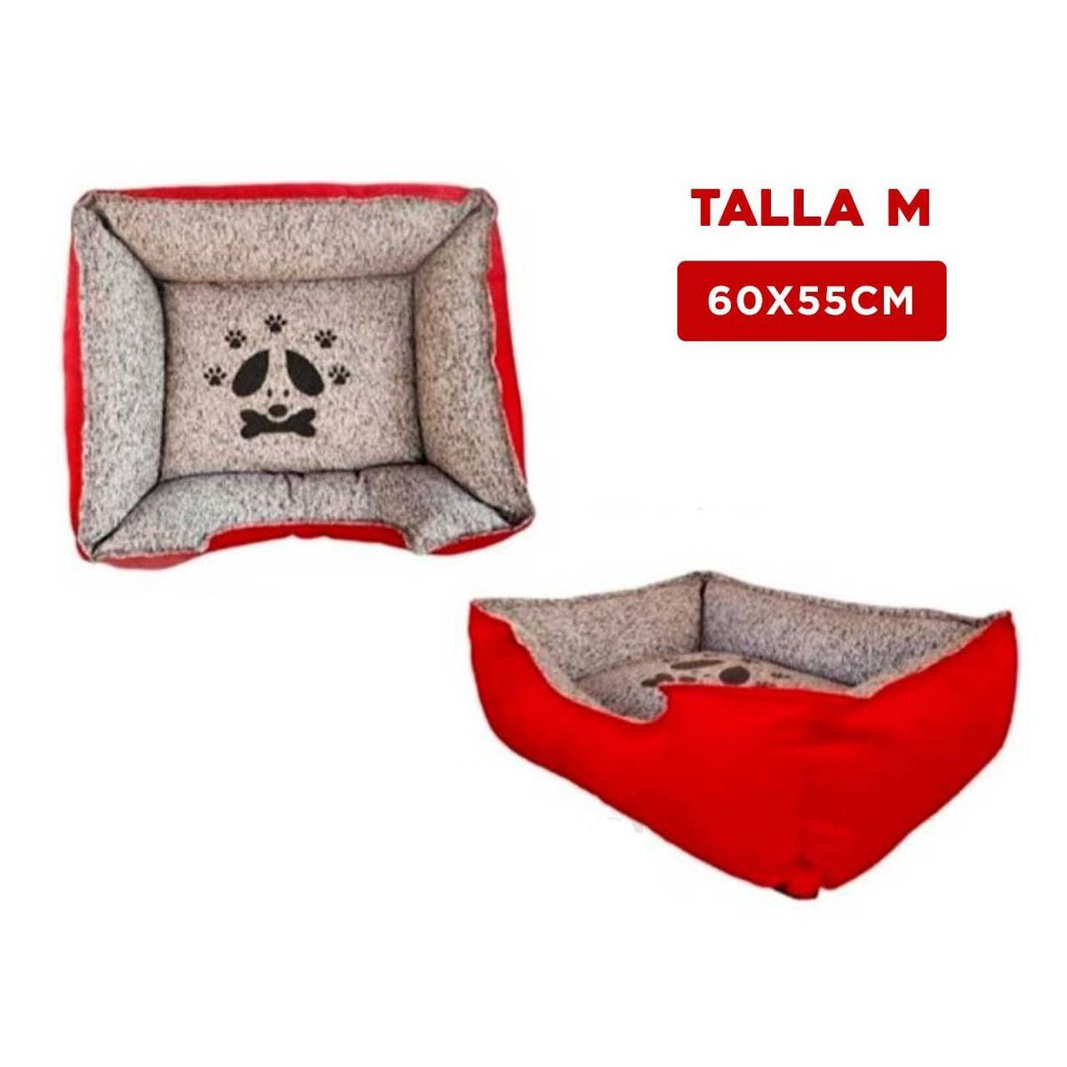 GENERICO - Colchoneta Premium Pet Rojo Talla M