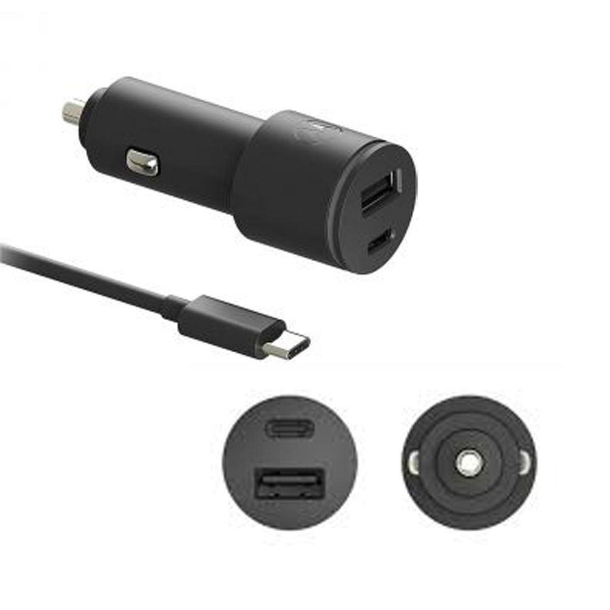 MOTOROLA - Cargador Auto Motorola 45W turbopower Duo SJV102 UsbA y UsbC Con Cable