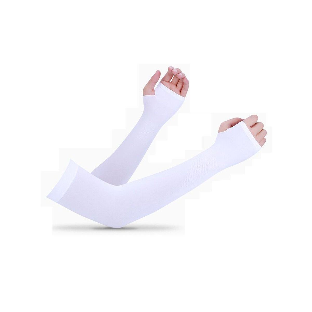 GENERICO - Manga Protectora de Brazo de Seda Blanco