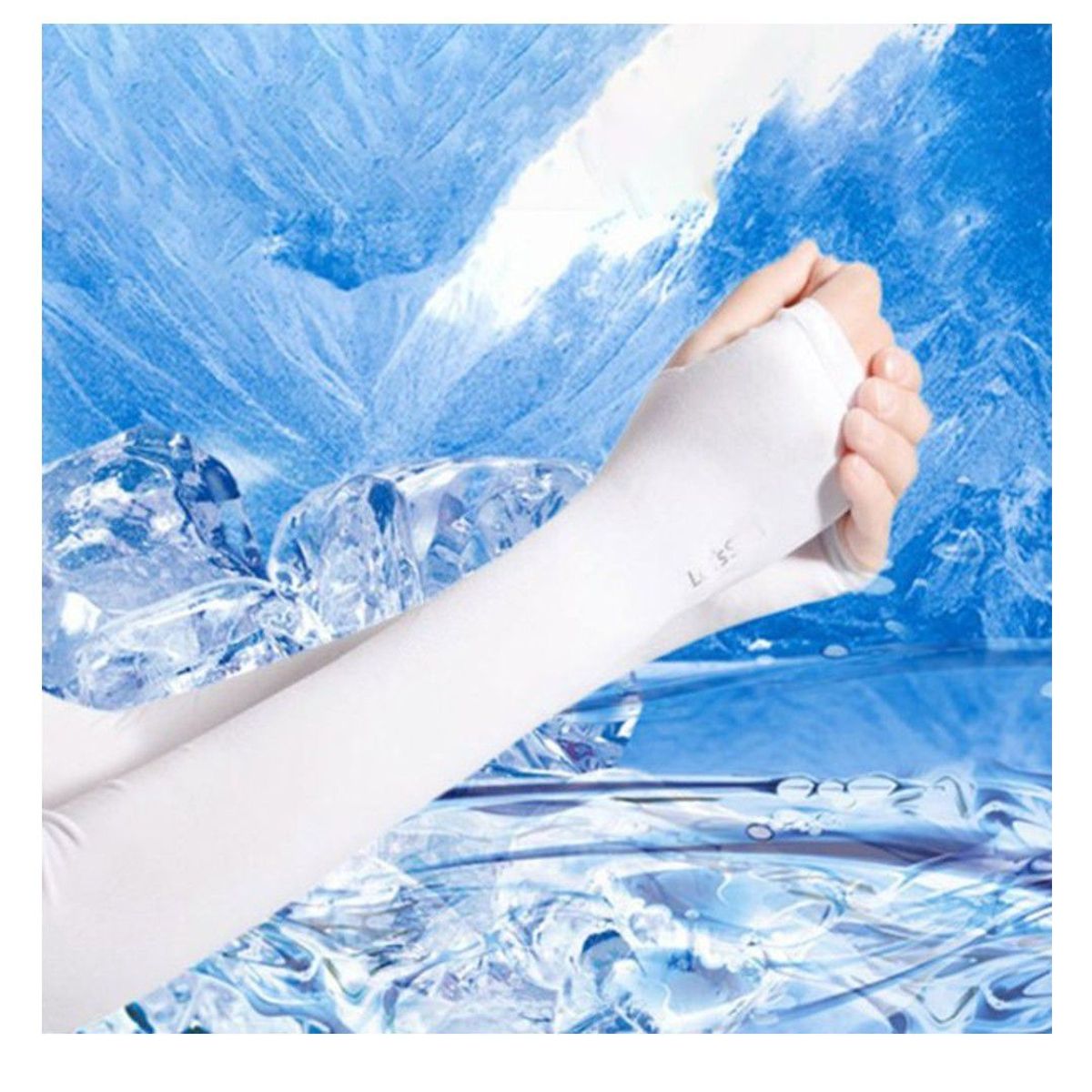 GENERICO - Manga Protectora de Brazo de Seda Blanco