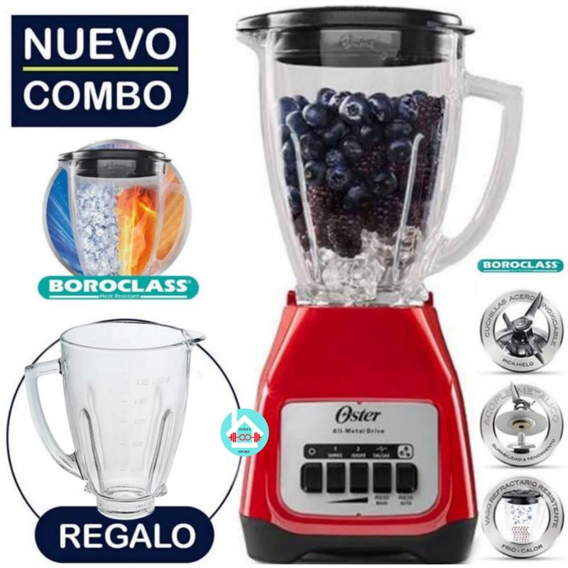 OSTER - Licuadora de 2Vel BLSTKAG-RPB + vaso de repuesto