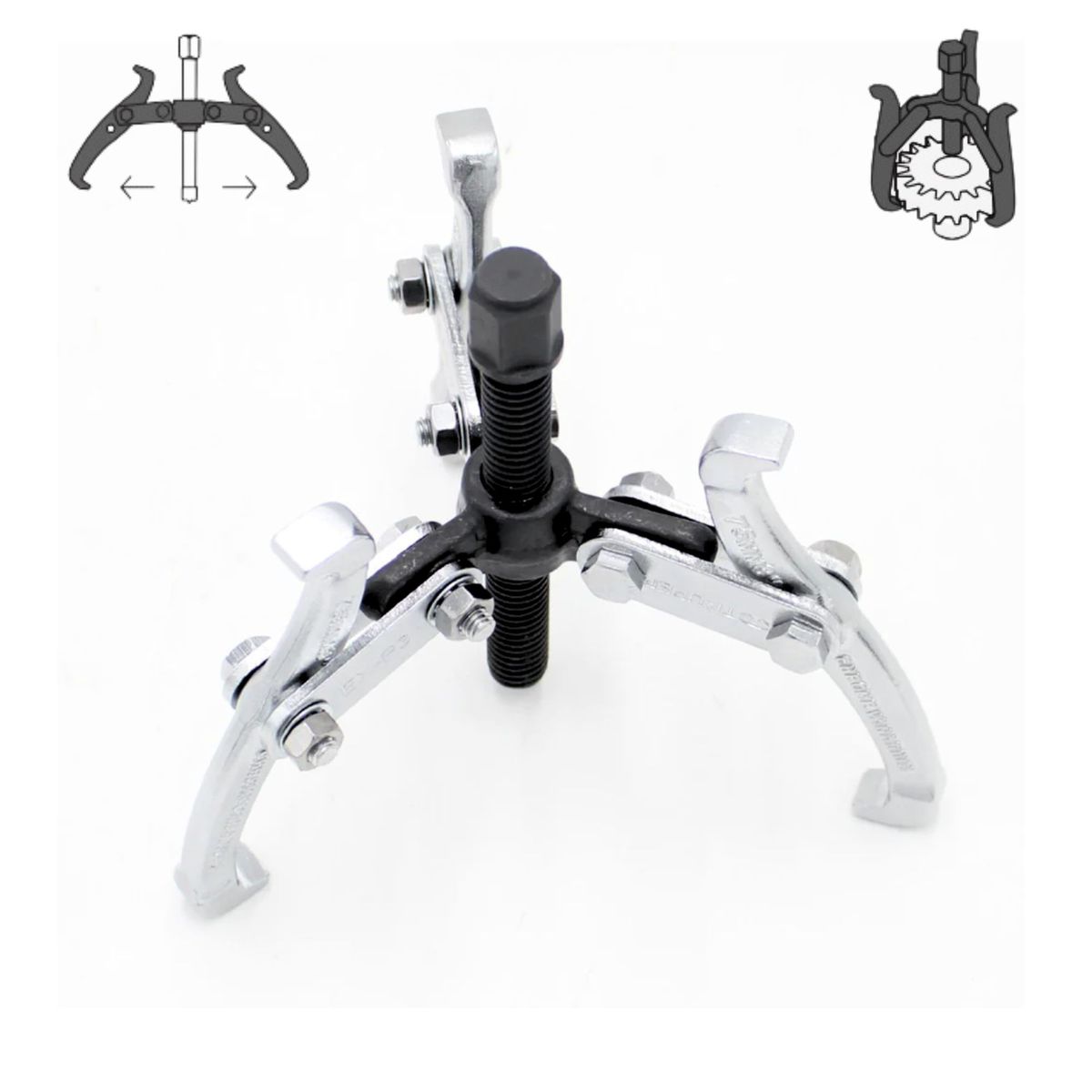 TRUPER - Extractor de poleas de motor, 3 quijadas 4Pulg. Truper