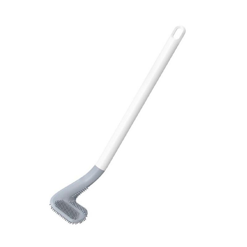 GENERICO - Escobilla larga Cepillo para Limpieza Baño Inodoro Blanco