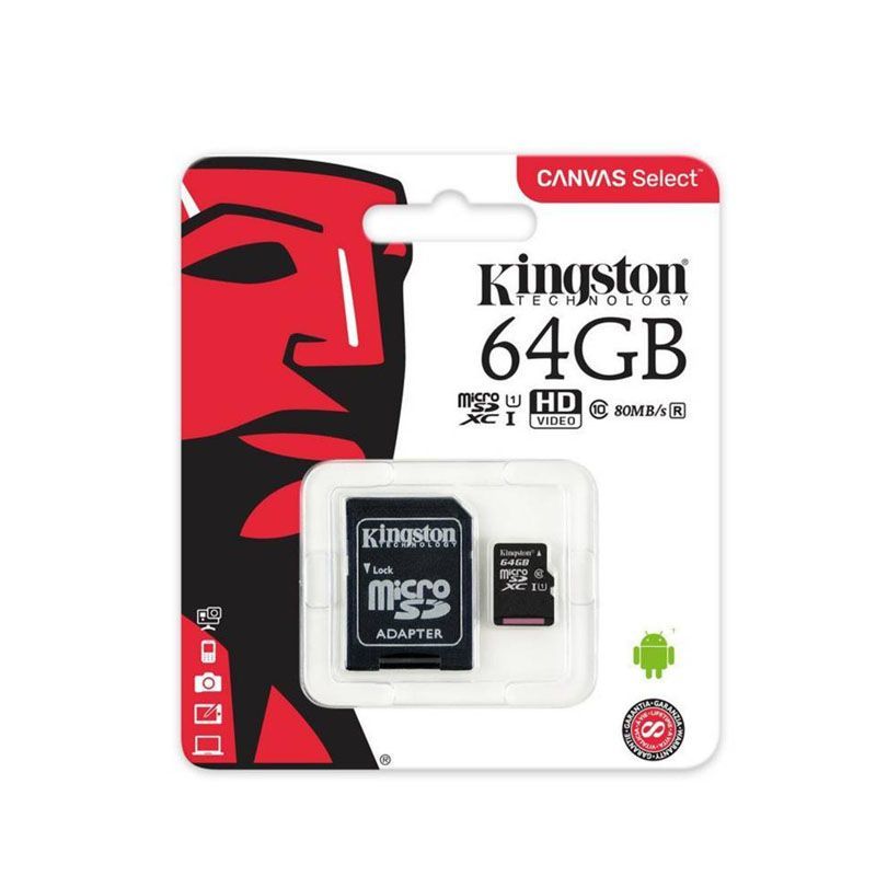 KINGSTON - MEMORIA KINGSTON MICRO SD 64GB CLASE 10
