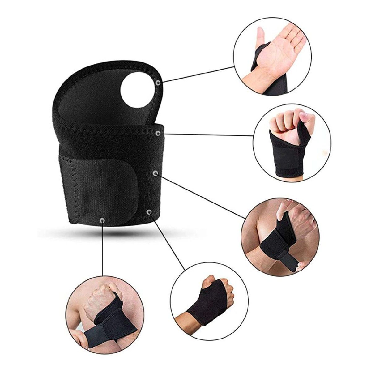 GENERICO - Muñequeras de compresión Regulable Ajustable con Velcro