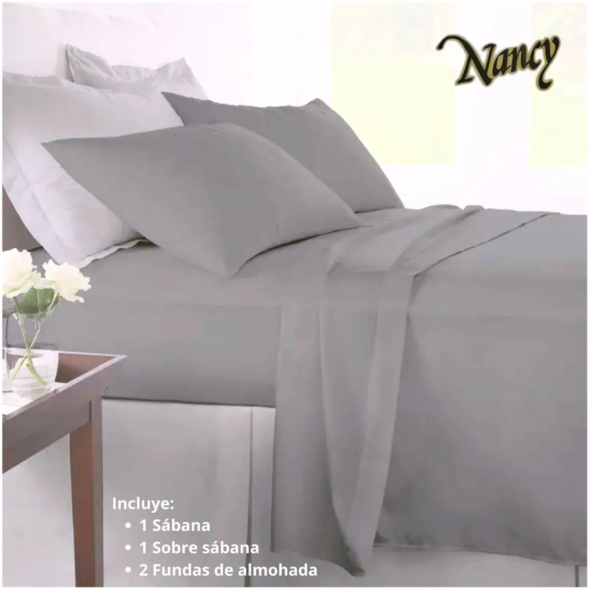 INSPIRA MARKET - Juego de sábanas ecuatorianas Sábanas Nancy 2 1/2 plazas Queen
