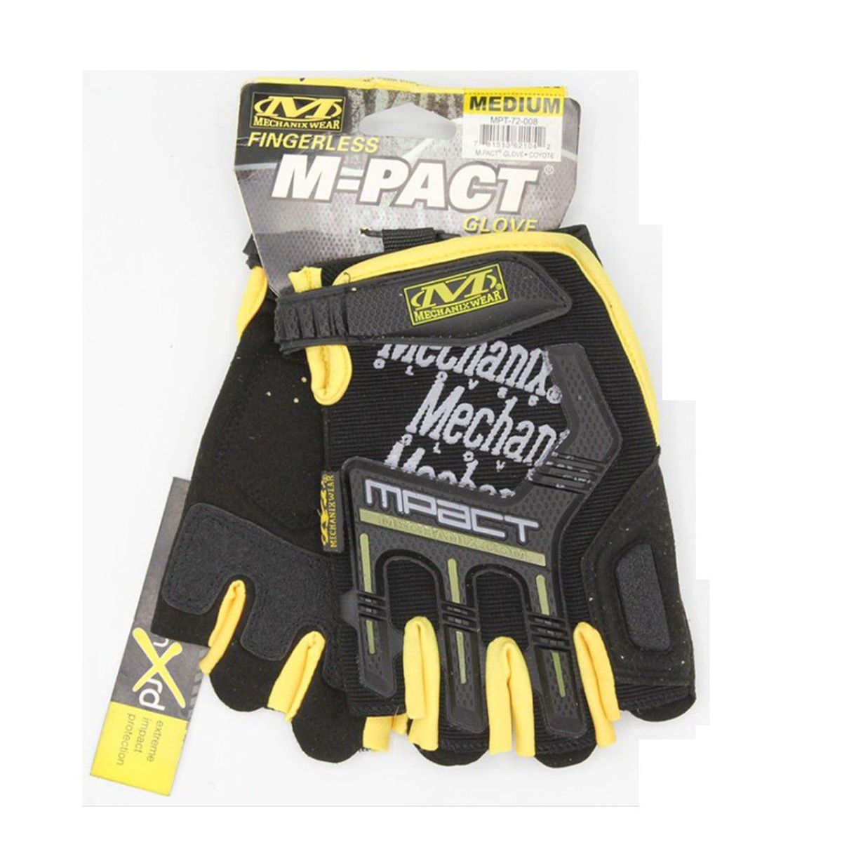 GENERICO - Guantes Amarillo Protección de Impacto Mitones