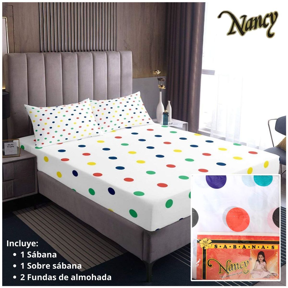 INSPIRA MARKET - Juego de sábanas ecuatorianas Sábanas Nancy 2 Plazas