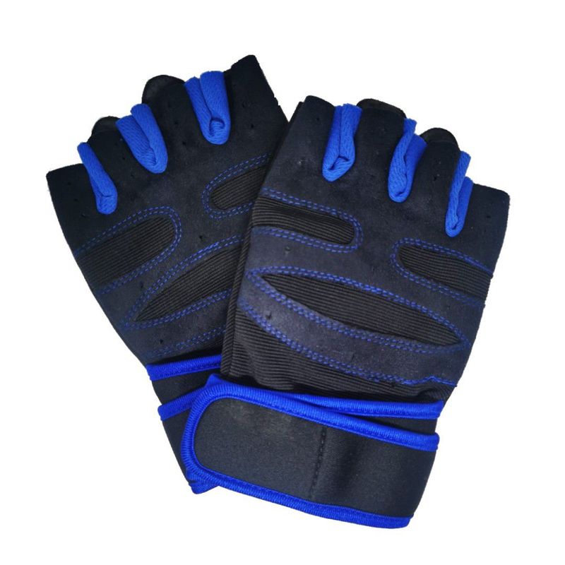 GENERICO - Guantes de Levantamiento Peso Mitones Azul