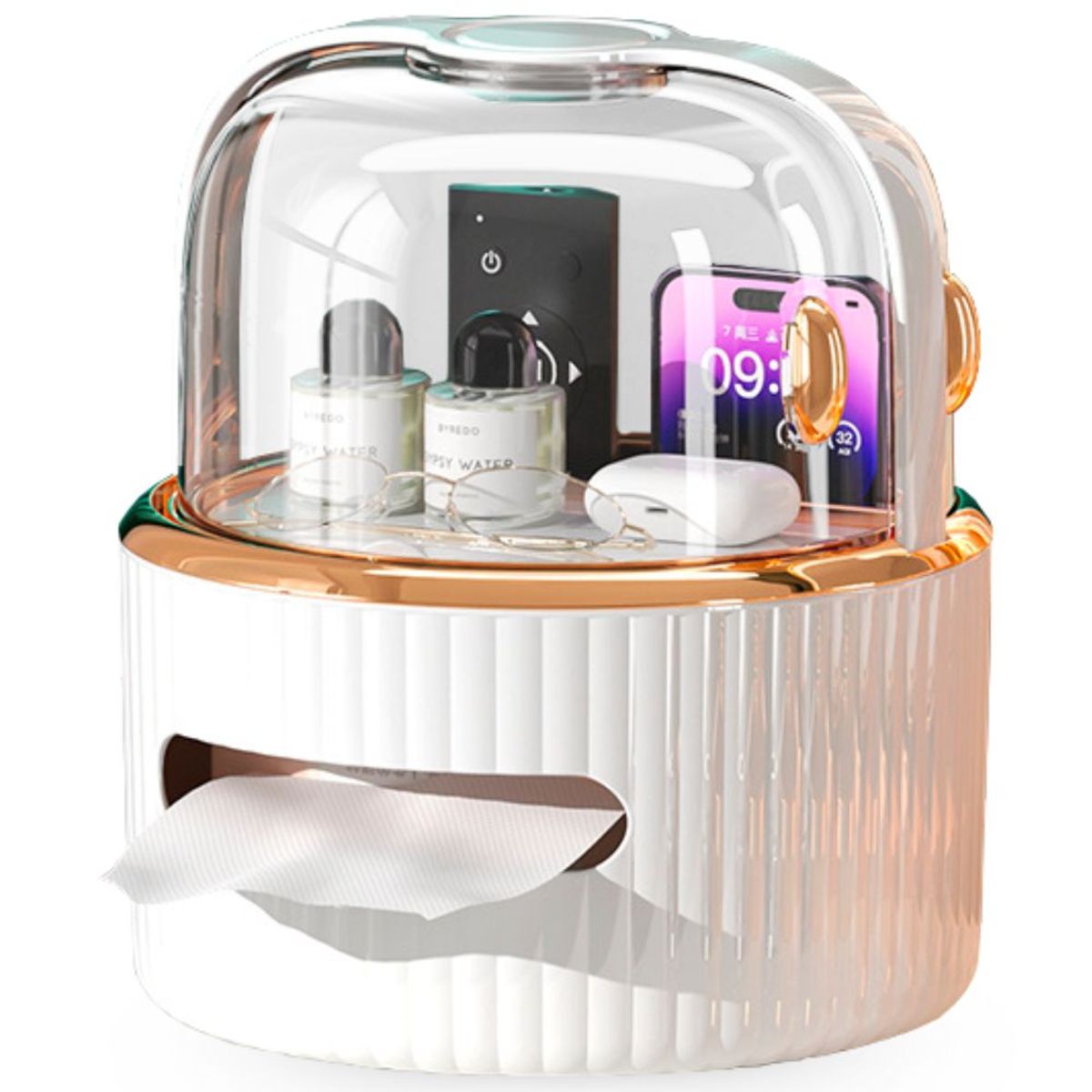 MINARI - Organizador de Escritorio Oficina Porta Toallitas BL Y139