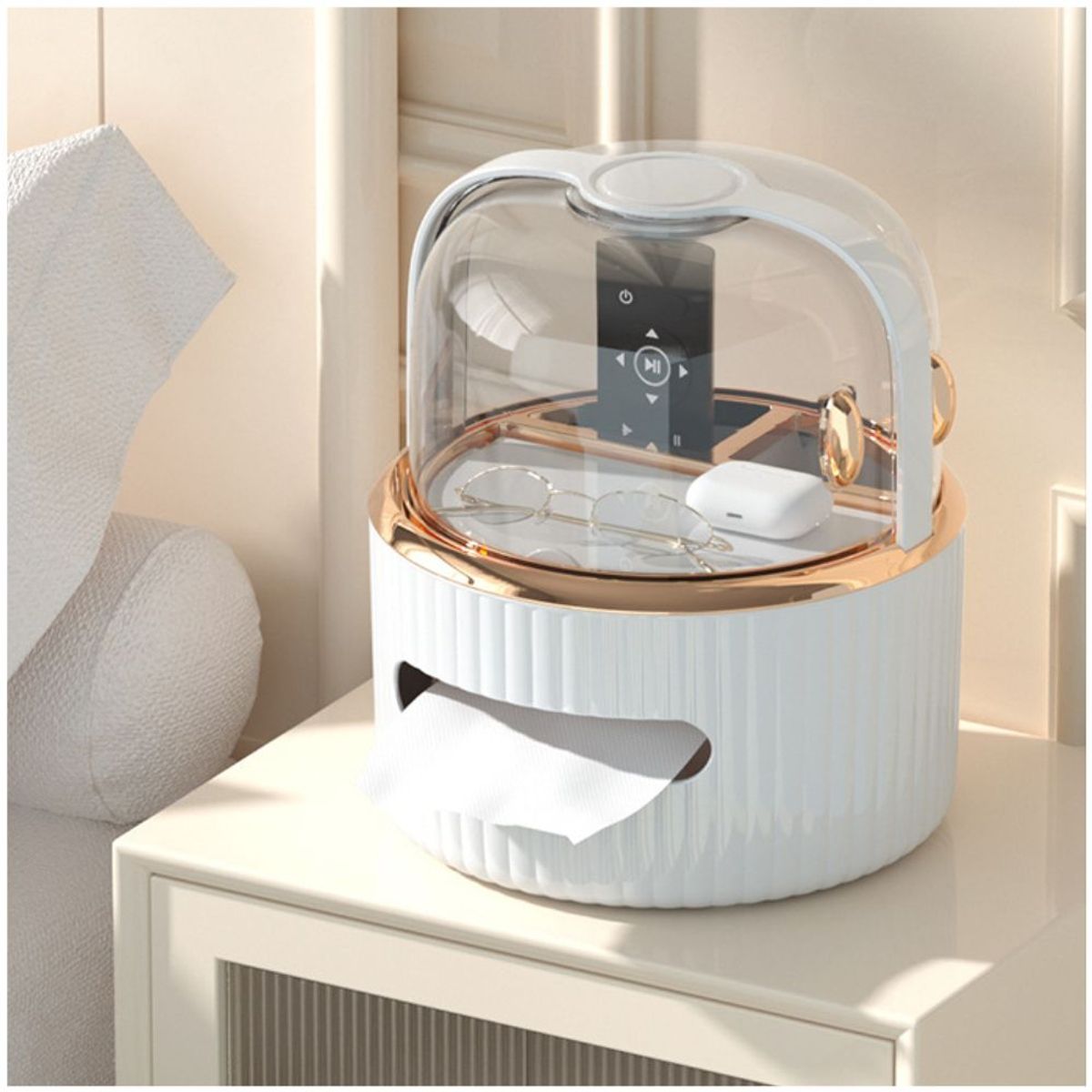 MINARI - Organizador de Escritorio Oficina Porta Toallitas BL Y139