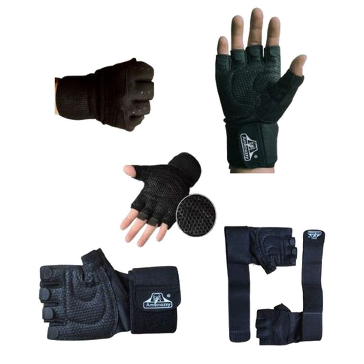 GENERICO - Guantes Fitness con Soporte de Muñeca y Agarre Reforzado en Palma