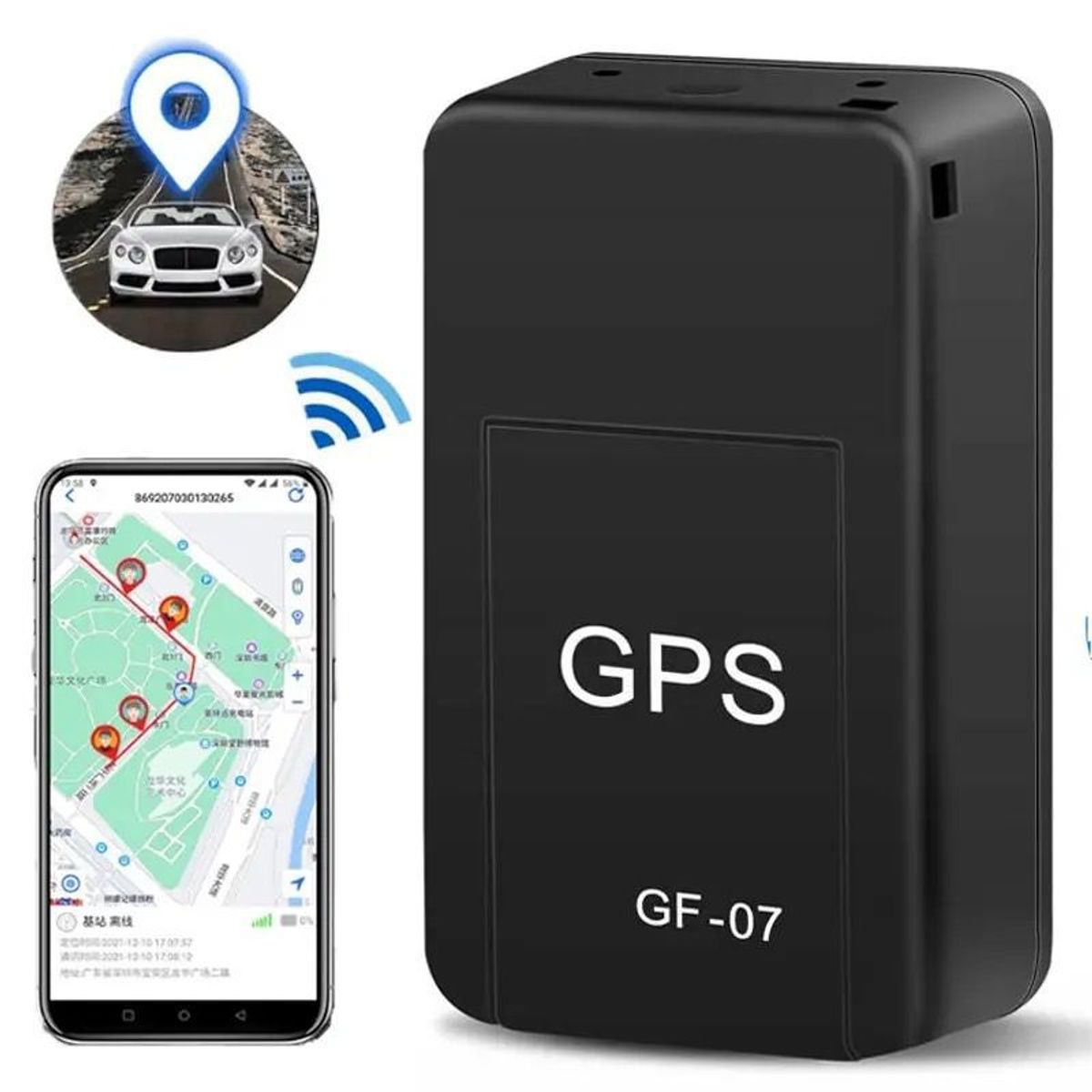 GENERICO - MINI GPS FBI Portátil de rastreo conexión con chip GF-7
