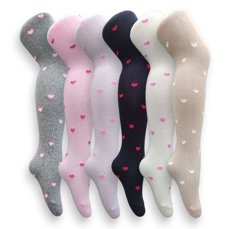 LITTLE CHICKS - PACK X6 PANTY CORAZONES NIÑA ALGODÓN GRUESA DE INVIERNO