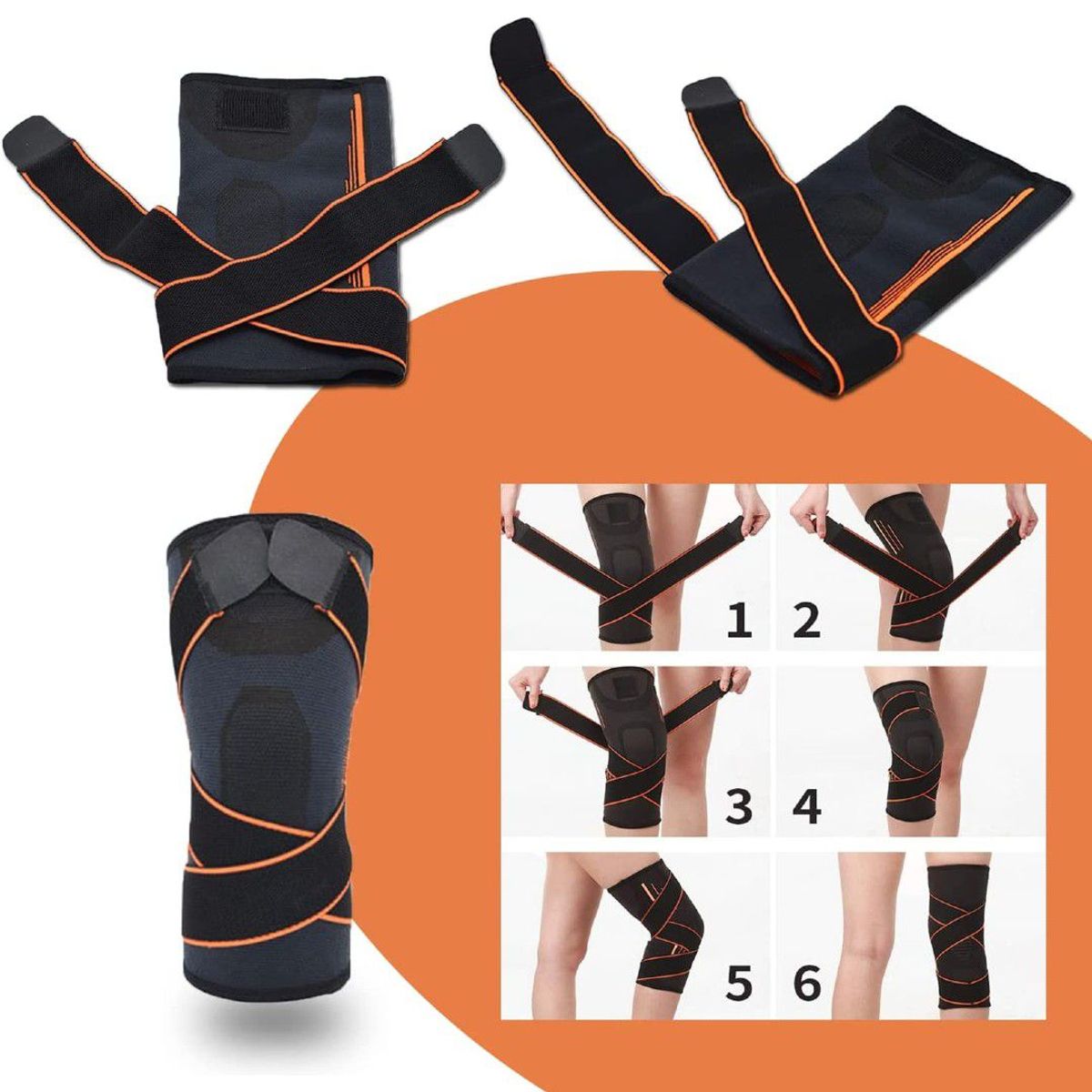 GENERICO - Rodillera Elástica Soporte Ajustable 7203 Compresión