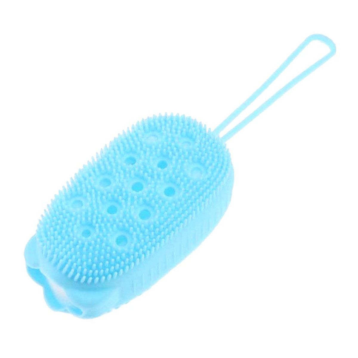 GENERICO - Esponja Cepillo Relajante para Ducha Baño de Silicona celeste