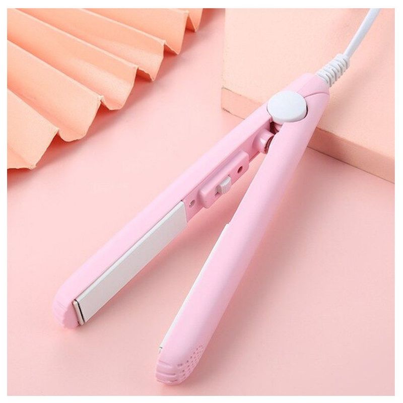 GENERICO - Mini Alisador Plancha para Cabello Viaje Cartera Rosado