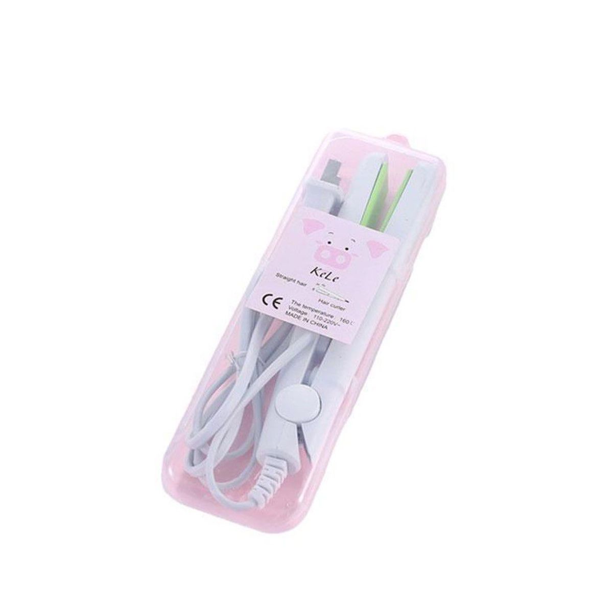 GENERICO - Mini Alisador Plancha para Cabello Viaje Cartera Blanco