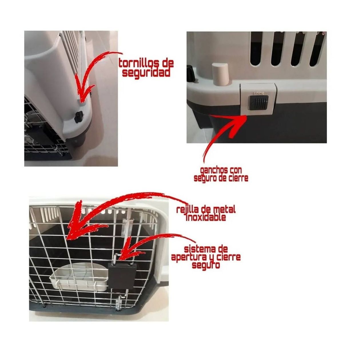 GENERICO - Kennel L70 Transportador para Mascotas Negro