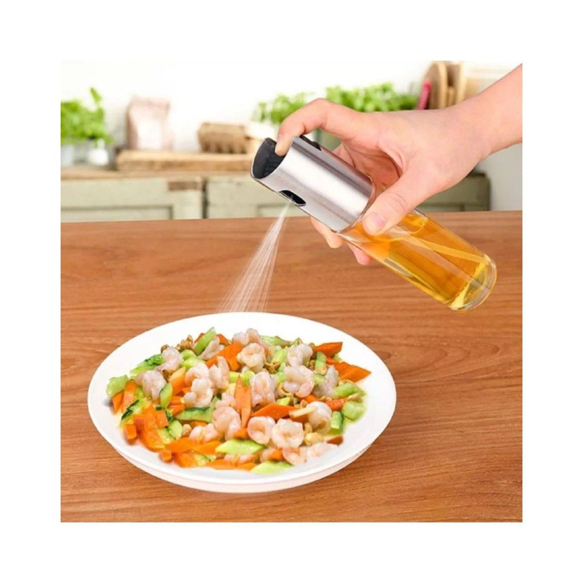 GENERICO - Aceitero Spray Botella de Vidrio Aerosol Ahorrador de Aceite Salsa
