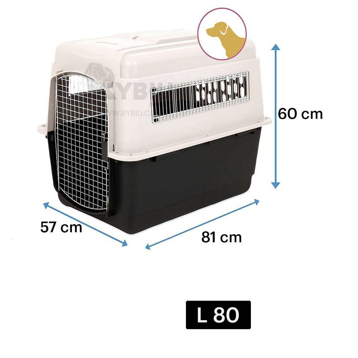 GENERICO - Transportador Kennel Jaula Perro  L80