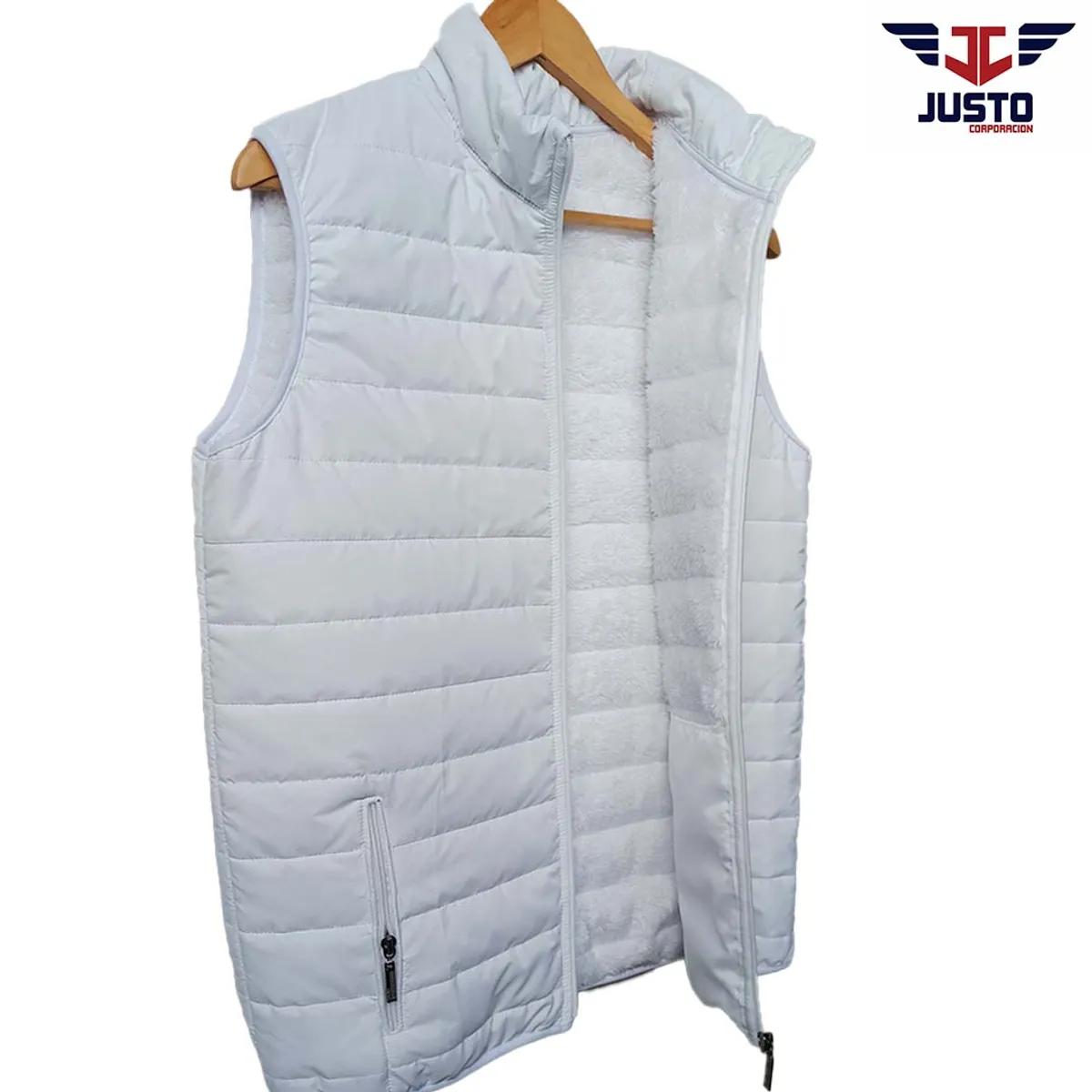 JUST - CHALECO BLANCO ACOLCHADO