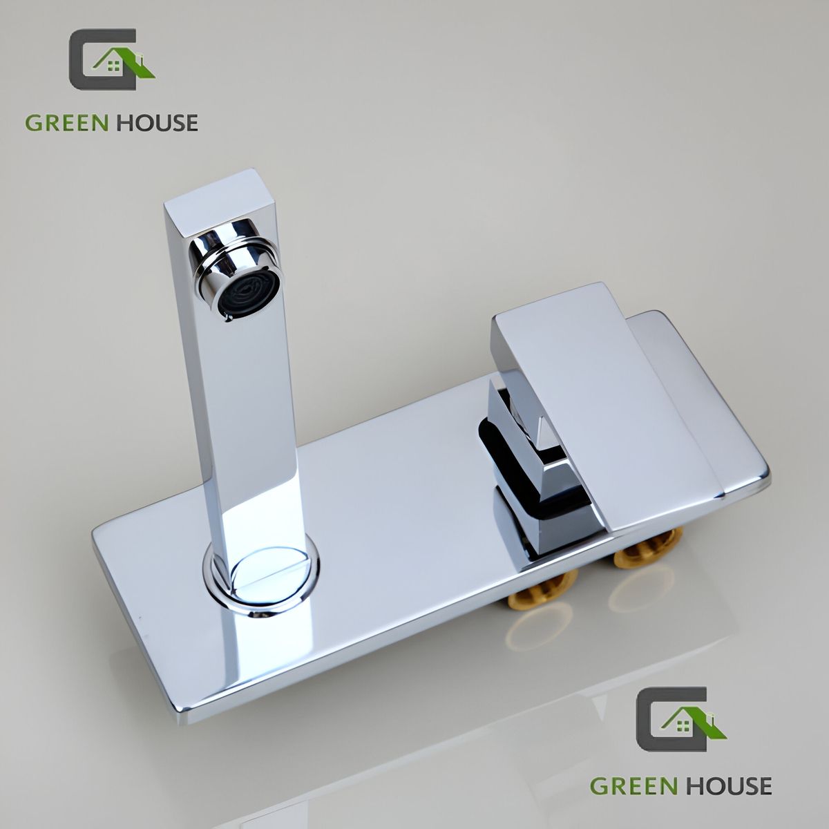 GENERICO - MEZCLADORA DE LAVATORIO CROMADO ELEGANTE A LA PARED