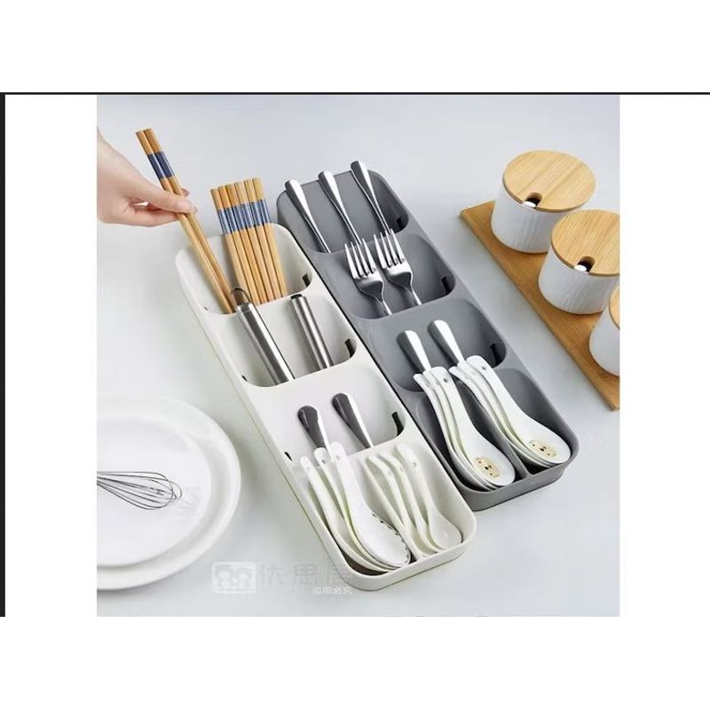GENERICO - ORGANIZADOR DE COCINA PORTA CUBIERTOS LINEAL PARA CAJONES