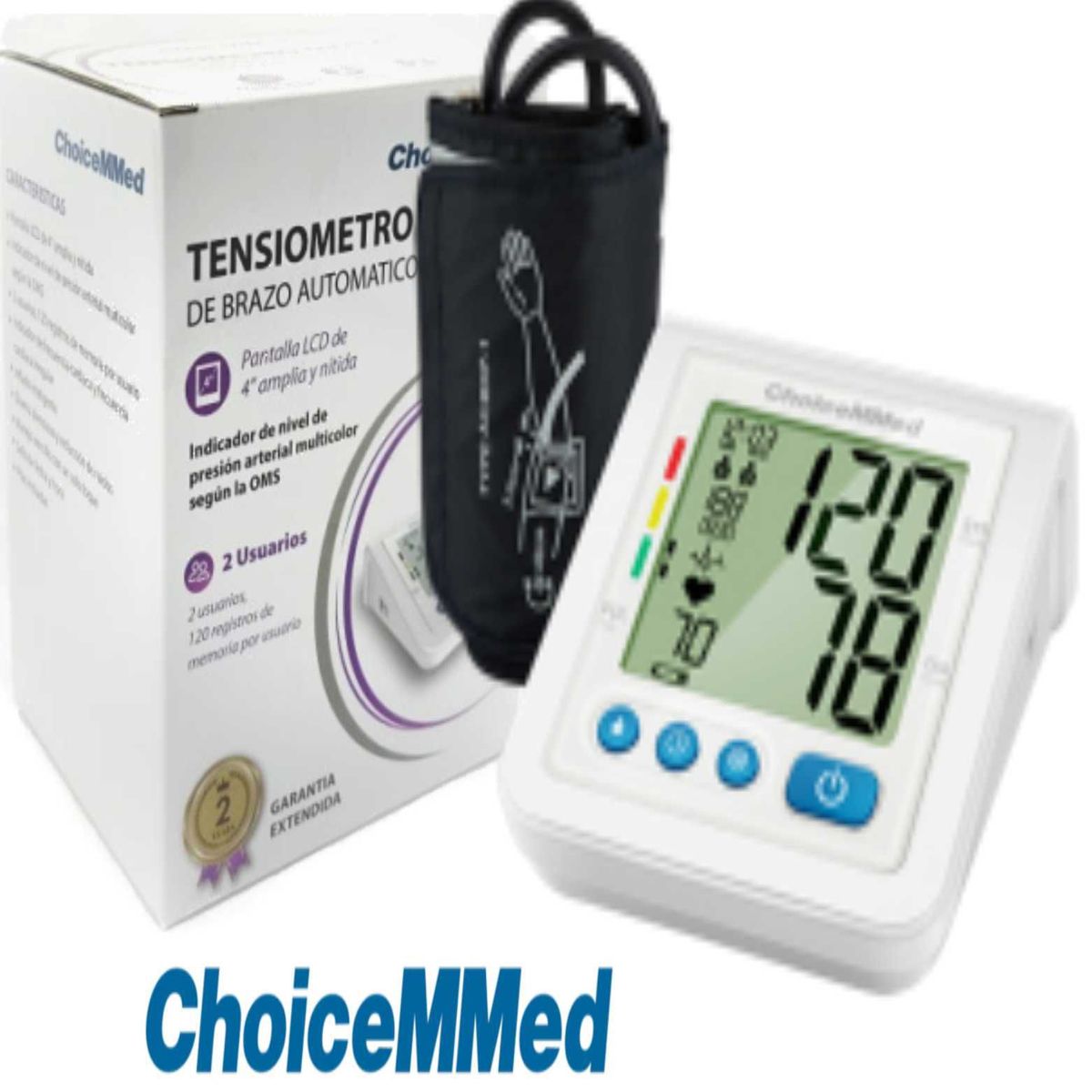 CHOICEMMED - TENSIOMETRO DIGITAL DE BRAZO CHOICEMMED