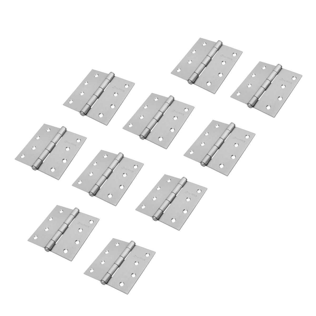 HERMEX - Bisagra cuadrada 4x4 " acero cromo mate Hermex Pack 10 piezas