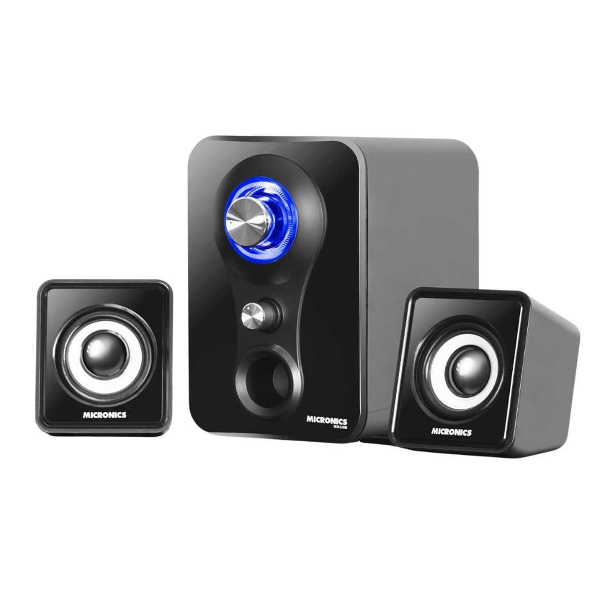MICRONICS - Micronics Killer MIC S600 Parlante Gamer Sistema de Audio 2.1 – Negro