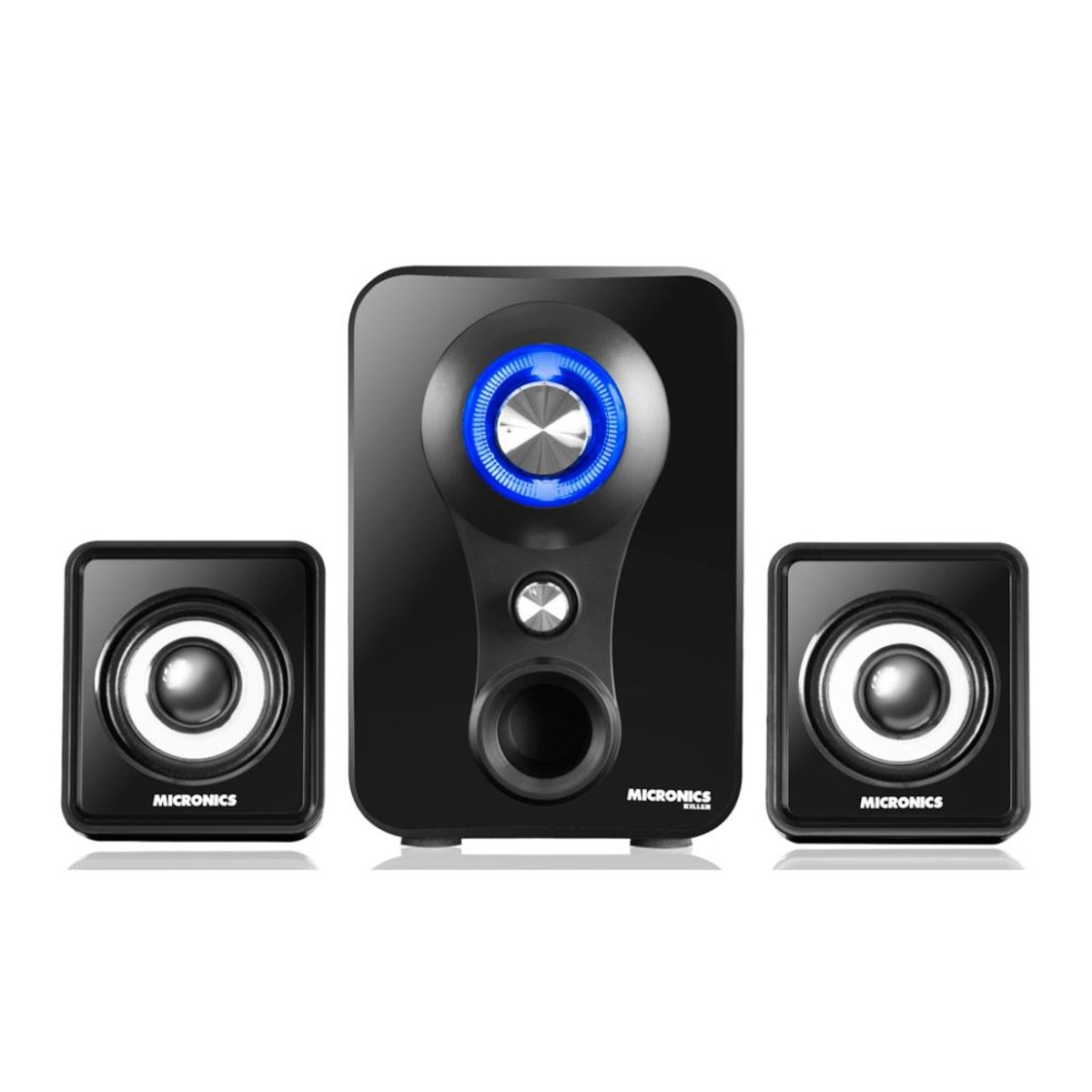 MICRONICS - Micronics Killer MIC S600 Parlante Gamer Sistema de Audio 2.1 – Negro