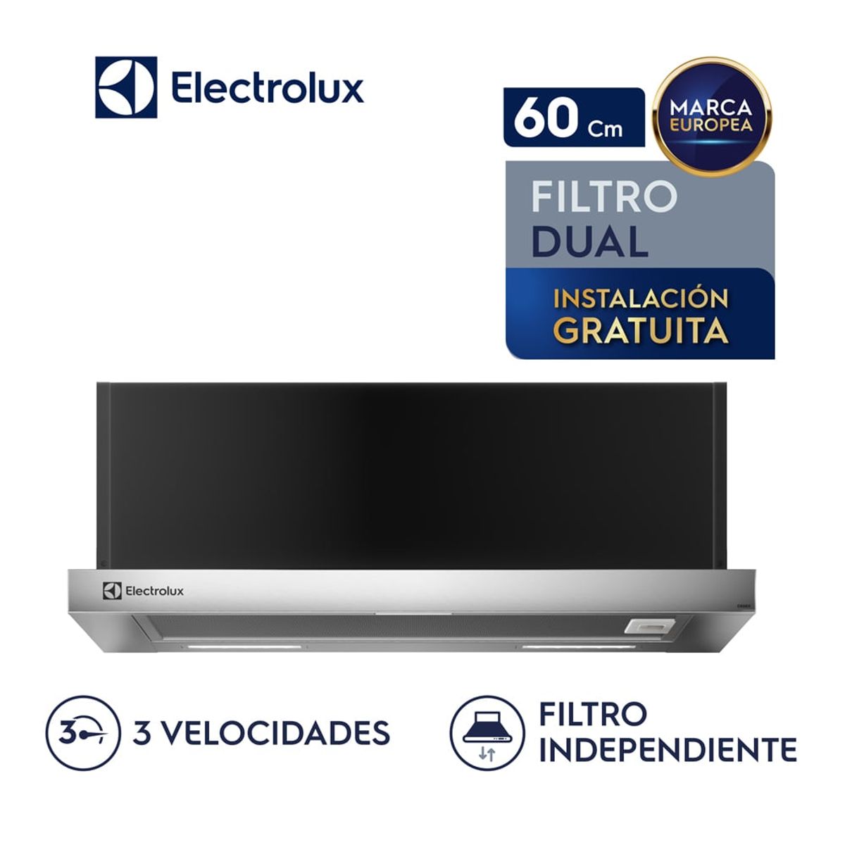 ELECTROLUX - Campana Extractora Electrolux Empotrable Tradicional 60cm EJSL24M2BSTS