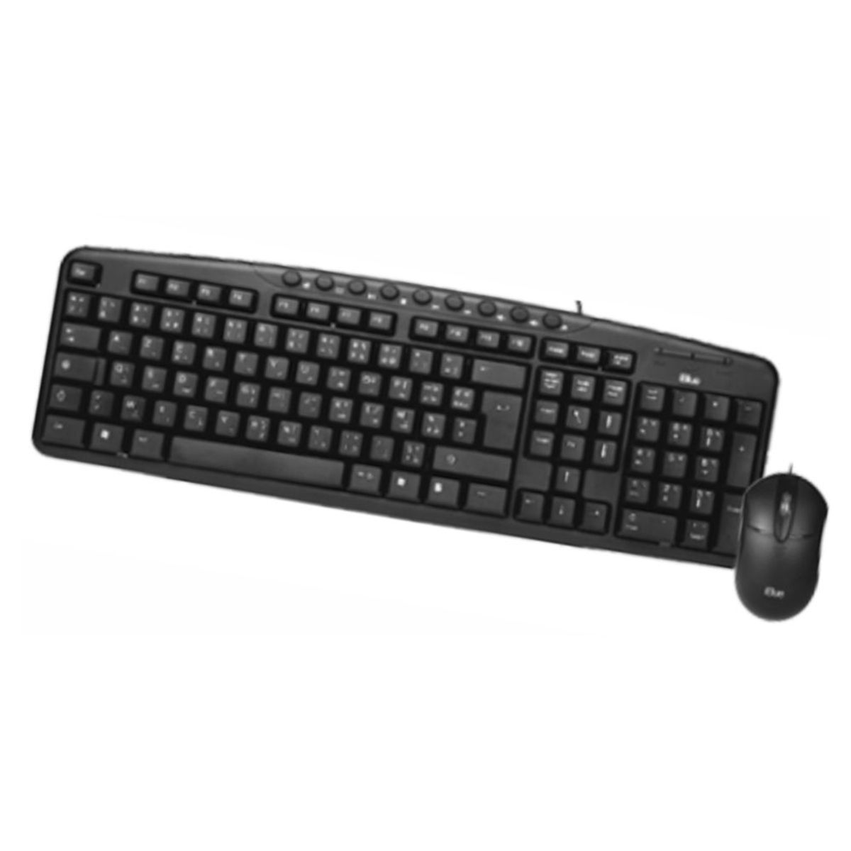 IBLUE - iBLUE 78873-BK Combo de Teclado Ultra Slim y Mouse Ergonómico - Negro