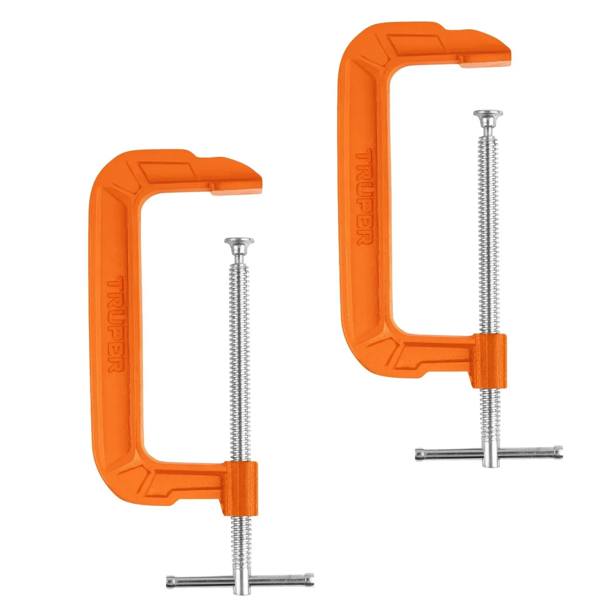 Truper - Prensa tipo C nodular carpintero 8 ", Truper Pack 2 unidades
