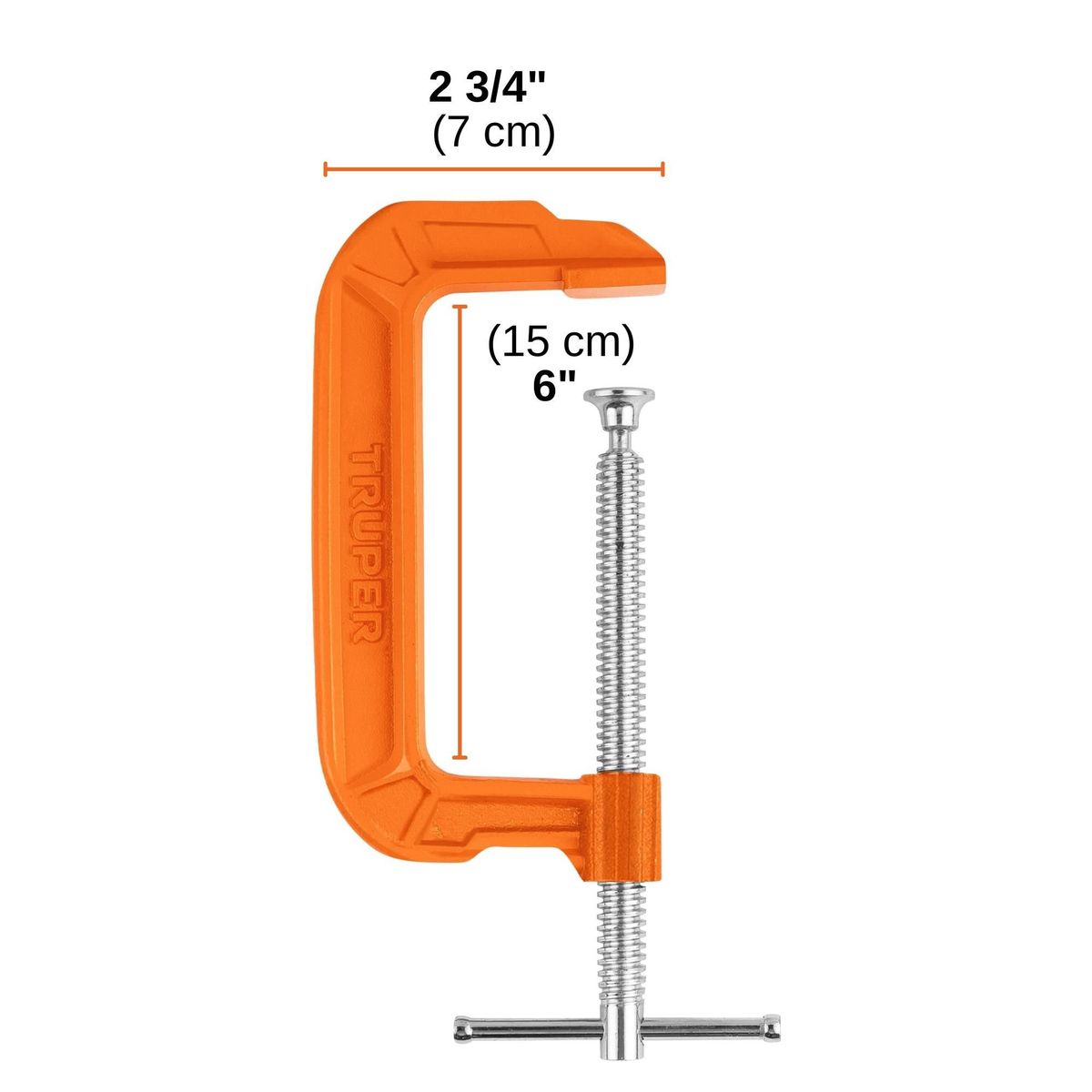 TRUPER - Prensa tipo C nodular carpintero 6 ", Truper Pack 2 unidades