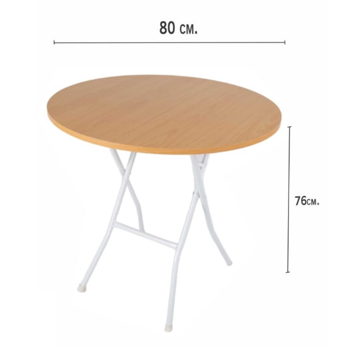 ATAHUALPA - MESA PLEGABLE REDONDA 80 HAYA