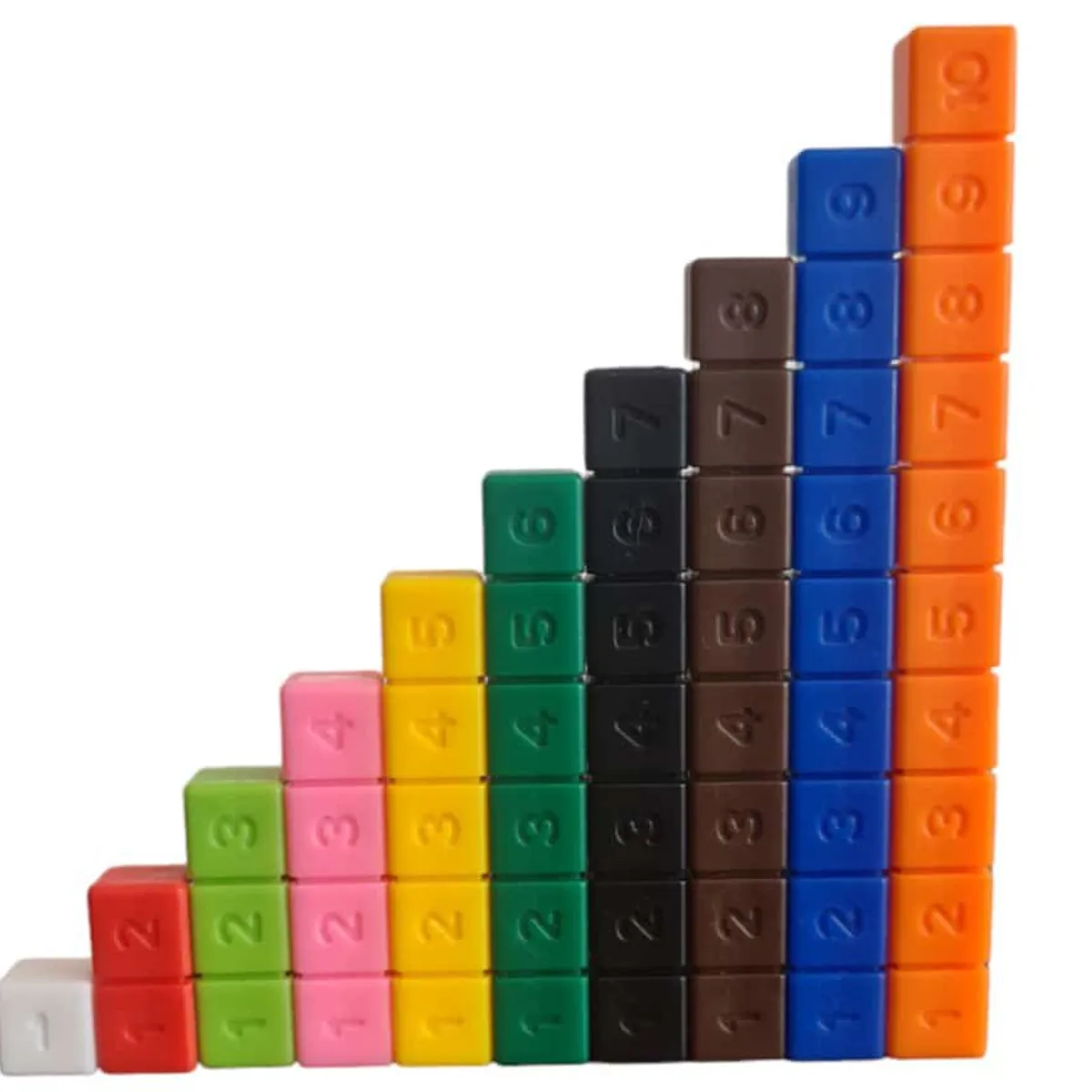 GENERICO - Regleta de Cuisenaire de colores de 74 pcs